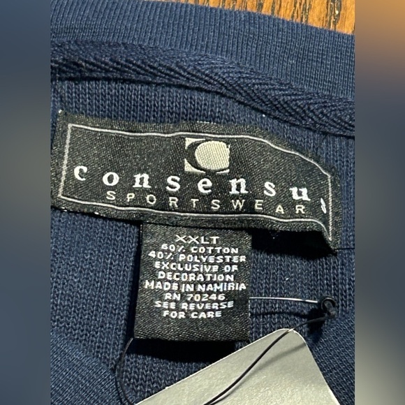 NWT Consensus Sportswear Thermal Shirt Men  XXLT Pullover Sweater Classic Preppy - Picture 7 of 9